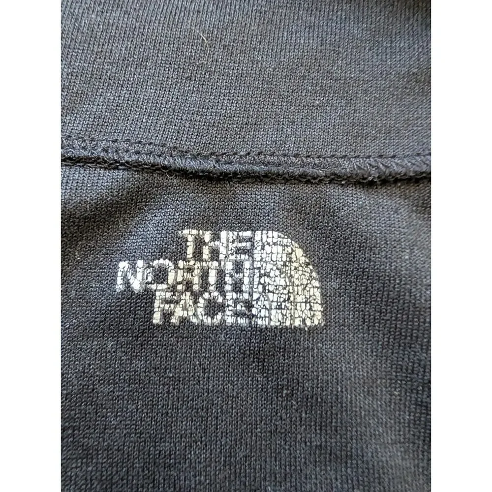 North Face Mens Size Large Black 1/4 Zip Long Sleeve Pullover Outdoor Hiking